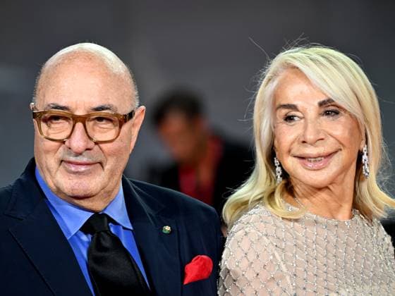 Venice, 80th Venice Film Festival 2023 - Evening 5 - red carpet Filming Italy. In the photo Dante Ferretti, Francesca Lo Schiavo  Copyright: xManuelexMangiarottix xipa-agencyx xPoolxPhotoxEventsx02x IPA_IPA40045245