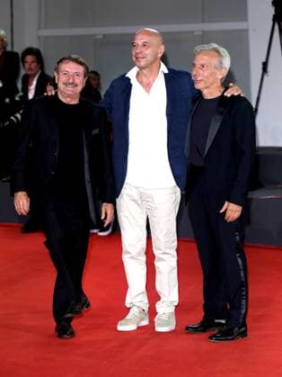 Venice, 80th Venice Film Festival 2023 - Evening 5 - red carpet Filming Italy. In the photo Aldo Giovanni and Giacomo  Copyright: xManuelexMangiarottix xipa-agencyx xPoolxPhotoxEventsx02x IPA_IPA40047501