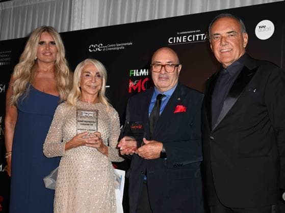 80th Venice Film Festival 2023, Filming Italy Best Movie Award 2023 Pictured: Tiziana Rocca, Francesca Lo Schiavo, Dante Ferretti, Alberto Barbera  Copyright: xManuelexMangiarottix xipa-agencyx xPoolxPhotoxEventsx02x IPA_IPA40047944