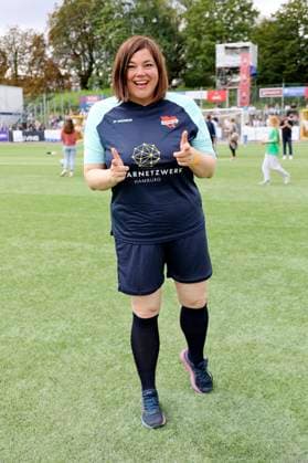 Katharina Fegebank at the charity soccer match Kicken mit Herz 2023 in favor of the heart center of the UKE at the Stadiun Hoheluft Hamburg, 03 09 2023 Foto:xgbrcix xFuturexImagex kicken_3939