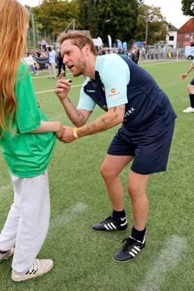 Johannes Oerding at the charity soccer match Kicken mit Herz 2023 in favor of the heart center of the UKE at the Stadiun Hoheluft Hamburg, 03 09 2023 Foto:xgbrcix xFuturexImagex kicken_3941