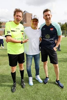 Lou Richter, Ivan Klasnic and Steffen Hallaschka at the charity soccer match Kicken mit Herz 2023 in aid of the UKE Heart Center at Stadiun Hoheluft Hamburg, 03 09 2023 Foto:xgbrcix xFuturexImagex kicken_3961