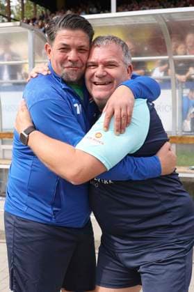 Tim Mälzer and Elton at the charity soccer match Kicken mit Herz 2023 in favor of the heart center of the UKE at the Stadiun Hoheluft Hamburg, 03 09 2023 Foto:xgbrcix xFuturexImagex kicken_3980