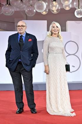 Venice Film Festival, Filming Italy Best Movie Award. Italy 03 Sep 2023 Dante Ferretti, Francesca Lo Schiavo , during red carpet of the Filming Italy Best Movie Award. 80th Venice Film Festival, Italy on September 03, 2023., Credit:Maria Laura Antonelli Avalon Italy, Venice  Copyright: xMariaxLauraxAntonellix xAvalonx 0802830336