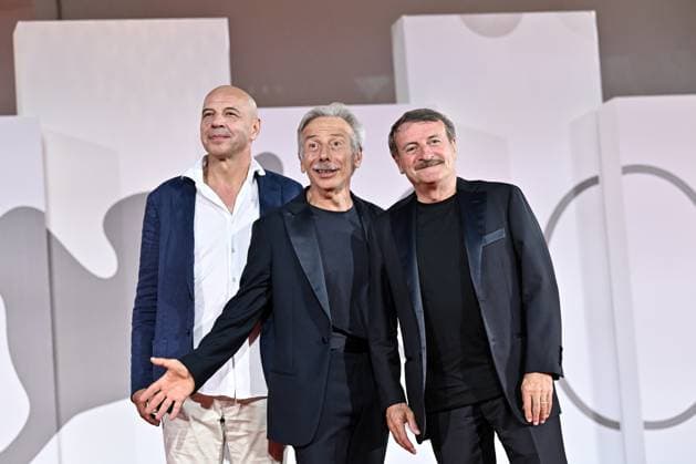 Venice Film Festival, Filming Italy Best Movie Award. Italy 03 Sep 2023 Aldo Baglio, Giovanni Storti, Giacomo Poretti , during red carpet of the Filming Italy Best Movie Award. 80th Venice Film Festival, Italy on September 03, 2023., Credit:Maria Laura Antonelli Avalon Italy, Venice  Copyright: xMariaxLauraxAntonellix xAvalonx 0802830733