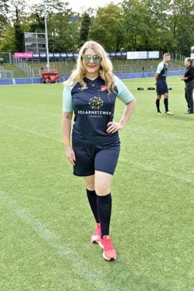 Sandra Quadflieg at the charity soccer match Kicken mit Herz for the benefit of the childrens cardiac ward of the University Hospital Eppendorf in Hamburg on 03 09 2023