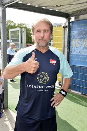 Bjarne Maedel at the charity soccer match Kicken mit Herz for the benefit of the childrens heart ward of the University Hospital Eppendorf in Hamburg on 03 09 2023