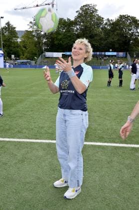 Julia Westlake at the charity soccer match Kicken mit Herz for the benefit of the childrens cardiac ward of the University Hospital Eppendorf in Hamburg on 03 09 2023