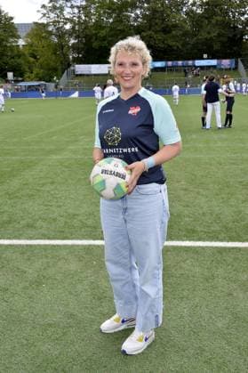 Julia Westlake at the charity soccer match Kicken mit Herz for the benefit of the childrens cardiac ward of the University Hospital Eppendorf in Hamburg on 03 09 2023