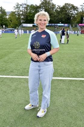 Julia Westlake at the charity soccer match Kicken mit Herz for the benefit of the childrens cardiac ward of the University Hospital Eppendorf in Hamburg on 03 09 2023