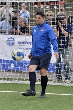 Tim Maelzer at the charity soccer match Kicken mit Herz for the benefit of the childrens heart ward of the University Hospital Eppendorf in Hamburg on 03 09 2023