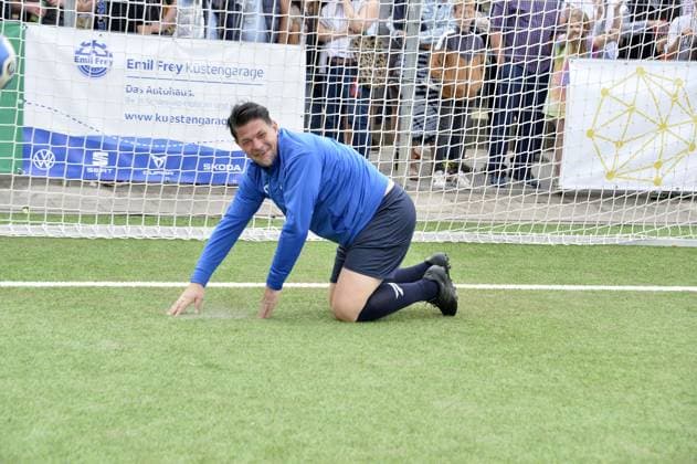 Tim Maelzer at the charity soccer match Kicken mit Herz for the benefit of the childrens heart ward of the University Hospital Eppendorf in Hamburg on 03 09 2023