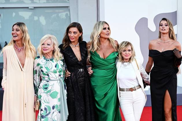 Venice, 80th Venice Film Festival 2023, Evening 6. Red Carpet Diva and Woman. In the photo Rita Pavone, Sandra Milo, Tiziana Rocca, Margareth Made, Sveva Alviti, IVANA MRAZOVA  Copyright: xManuelexMangiarottix xipa-agencyx xPoolxPhotoxEventsx02x IPA_IPA40064737