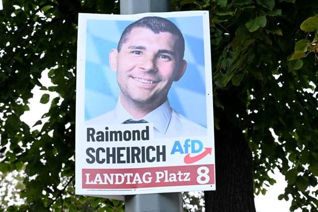 Wahlplakate - Landtagswahl in Bayern 2023 am 04.09.2023 in Augsburg Wahlplakat der Partei AfD Die Wahl zum 19. Landtag in Bayern soll am 8. Oktober 2023 stattfinden Bayern Deutschland *** Election posters state election in Bavaria 2023 on 04 09 2023 in Augsburg election poster of the party AfD The election to the 19 state parliament in Bavaria shall take place on 8 October 2023 Bavaria Germany