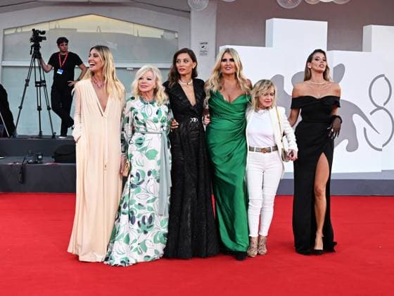 Venice, 80th Venice Film Festival 2023 - evening 6 - red carpet DIVA AND WOMAN - In the photo: Sveva Alviti, Sandra Milo, Margareth Made, Tiziana Rocca, Rita Pavone and Ivana Mrazova  Copyright: xSimonexComix xipa-agency.netx xPoolxPhotoxEventsx02x IPA_IPA40066926
