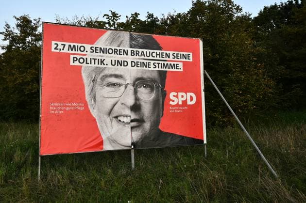 Wahlplakate - Landtagswahl in Bayern 2023 am 05.09.2023 in Augsburg Wahlplakat der Partei SPD Die Wahl zum 19. Landtag in Bayern soll am 8. Oktober 2023 stattfinden Bayern Deutschland *** Election posters state election in Bavaria 2023 on 05 09 2023 in Augsburg election poster of the party SPD The election to the 19 state parliament in Bavaria shall take place on 8 October 2023 Bavaria Germany
