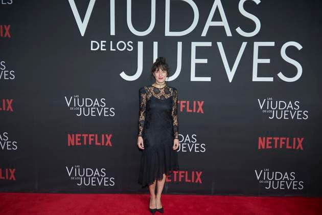 September 5, 2023, Mexico City, Mexico: Mayra Hermosillo poses for photos during the red carpet of the Premier for Ã¢â‚¬ËœThe Widows of ThursdaysÃ¢â‚¬â ¢ (Las Viudas de los Jueves) Netflix original series . on September 5, 2023 in Mexico City, Mexico. Mexico City Mexico - ZUMAe321 20230905_zia_e321_038 Copyright: xJaimexNogalesx