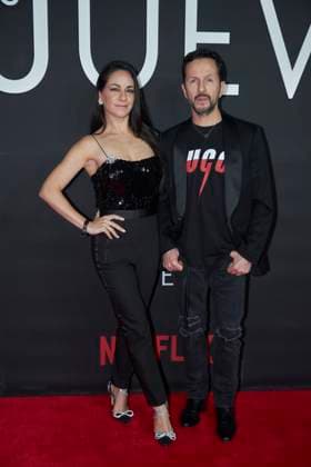 September 5, 2023, Mexico City, Mexico: Paulina Madrazo and Oscar Madrazo pose for photos during the red carpet of the Premier for Ã¢â‚¬ËœThe Widows of ThursdaysÃ¢â‚¬â ¢ (Las Viudas de los Jueves) Netflix original series . on September 5, 2023 in Mexico City, Mexico. Mexico City Mexico - ZUMAe321 20230905_zia_e321_064 Copyright: xJaimexNogalesx