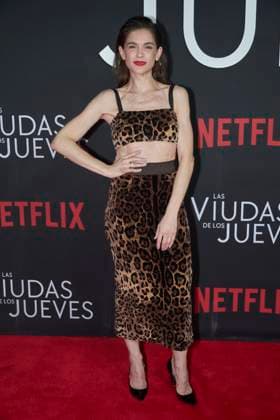 September 5, 2023, Mexico City, Mexico: Irene Azuela and Omar Chaparro pose for photos during the red carpet of the Premier for Ã¢â‚¬ËœThe Widows of ThursdaysÃ¢â‚¬â ¢ (Las Viudas de los Jueves) Netflix original series . on September 5, 2023 in Mexico City, Mexico. Mexico City Mexico - ZUMAe321 20230905_zia_e321_144 Copyright: xJaimexNogalesx