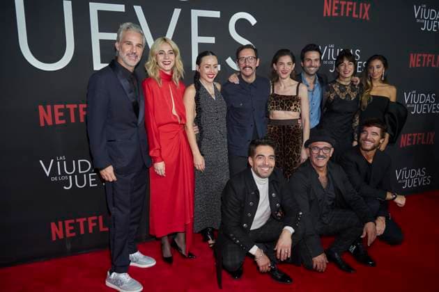September 5, 2023, Mexico City, Mexico: (L-R) Juan Pablo Medina, Cassandra Ciangherotti, Zuria Vega,Humberto Hinojosa, Irene Azuela, Pablo Cruz Guerrero, Mayra Hermosillo, Sofia Sisniega, Omar Chaparro, Gerardo Trejoluna, Alfonso Basabe pose for photos during the red carpet of the Premier for Ã¢â‚¬ËœThe Widows of ThursdaysÃ¢â‚¬â ¢ (Las Viudas de los Jueves) Netflix original series . on September 5, 2023 in Mexico City, Mexico. Mexico City Mexico - ZUMAe321 20230905_zia_e321_156 Copyright: xJaimexNogalesx
