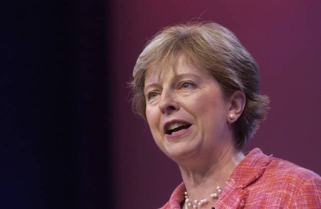 Conservative Party Conference Final Day THERESA MAY MP speaking on the last day of the Conservative Party Conference in Bournemouth. Date: 07.10.2004, Credit:Photoshot Avalon United Kingdom  Copyright: xPhotoshotx xAvalonx 0503760267