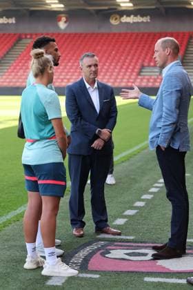 Prinz William besucht Fußball-Club AFC Bournemouth . 07 09 2023. Bournemouth, United Kingdom. Prince William at Bournemouth Football Club, United Kingdom.  xStephenxLockx xi-Imagesx IIM-24652-0004