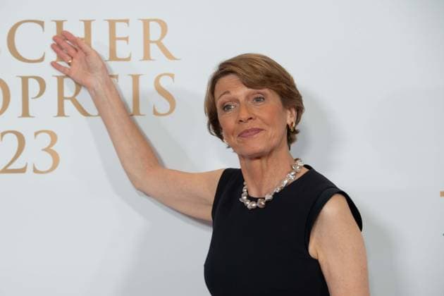 Elke BUEDENBENDER, Büdenbender, First Lady, wife of Frank Walter Steinmeier, red carpet, red carpet show, arrival, arrival, German Radio Award 2023 ceremony in Hamburg on 07 09 2022,