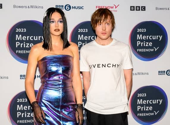 Mercury Prize with FREENOW, London, UK All Rights Reserved - Strictly for Editorial Use Only In Relation To Publicity For The Event And Not to be devoted Exclusively or Predominantly to The Artist Without Permission. Jockstrap arriving at the Mercury Prize with FREENOW at the Hammersmith Apollo (Eventim Apollo), Hammersmith, London UK on 07 September 2023., Credit:Lee Floyd Avalon UK, London, Hammersmith, Hammersmith Apollo (Eventim Apol  Copyright: xLeexFloydx xAvalonx 0803589910