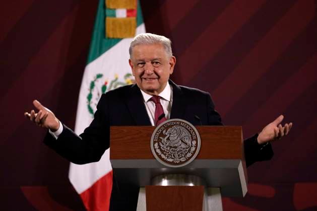 The president of Mexico, AndrÃ s Manuel Lopez Obrador in conference with reporters September 7, 2023, Mexico City, Mexico: The President of Mexico, AndrÃ s Manuel Lopez Obrador at the press conference before reporters at the National Palace in Mexico City. on September 7, 2023 in Mexico City, Mexico (Photo by Luis Barron Eyepix Group). Copyright: xLuisxBarronx xEyepixxGroupx LB_20230907_AMLO19