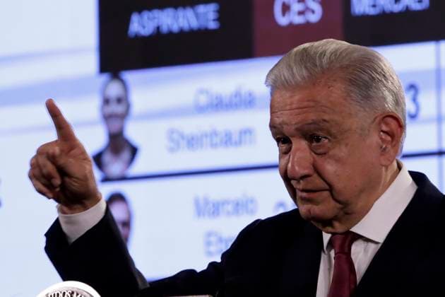 September 7, 2023, Mexico City, Mexico: The President of Mexico, Andro s Manuel LoÂ³pez Obrador at the press conference before reporters at the National Palace in Mexico City. on September 7, 2023 in Mexico City, Mexico Mexico City Mexico - ZUMAe321 20230907_zia_e321_035 Copyright: xLuisxBarronx