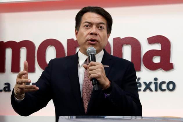 September 7, 2023, Mexico City, Mexico: The president of the National Regeneration Movement party, Mario delgado at a press conference at the National Regeneration Movement party headquarters in Mexico City. on September 7, 2023 in Mexico City, Mexico Mexico City Mexico - ZUMAe321 20230907_zia_e321_049 Copyright: xLuisxBarronx