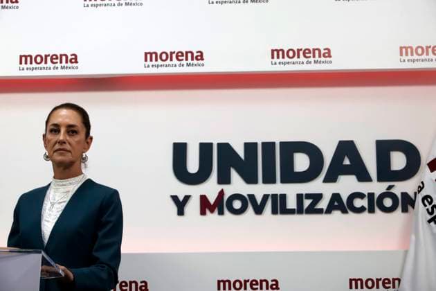 September 7, 2023, Mexico City, Mexico: Claudia Sheinbaum Pardo, presidential candidate of the National Regeneration Movement party, at a press conference at the National Regeneration Movement party headquarters in Mexico City. on September 7, 2023 in Mexico City, Mexico Mexico City Mexico - ZUMAe321 20230907_zia_e321_051 Copyright: xLuisxBarronx