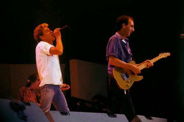 LIVE AID - Roger Daltrey (left) and Peter Townshend of the British pop group The Who performing at the charity concert Live Aid - 13th July, Wembley Stadium. Date: 13.07.1985., Credit:Photoshot Avalon United Kingdom, London  Copyright: xPhotoshotx xAvalonx 0506570436