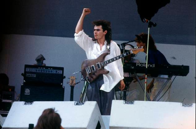 LIVE AID - Nik Kershaw - British pop singer - performing at the charity concert Live Aid - 13th July, Wembley Stadium. Date: 13.07.1985., Credit:Photoshot Avalon United Kingdom, London  Copyright: xPhotoshotx xAvalonx 0506570447