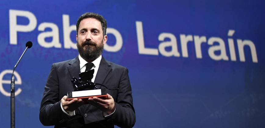 September 9, 2023, VENICE: Pablo Larrain holds the Award for Best Screenplay for El Conde (The Count) during the closing ceremony of the 80th annual Venice International Film Festival, in Venice, Italy, 09 September 2023. The 80th edition of the Venice Film Festival runs from 30 August to 09 September 2023. ANSA CLAUDIO ONORATI. VENICE  - ZUMAa110 20230909_zaf_a110_085 Copyright: xClaudioxOnoratix