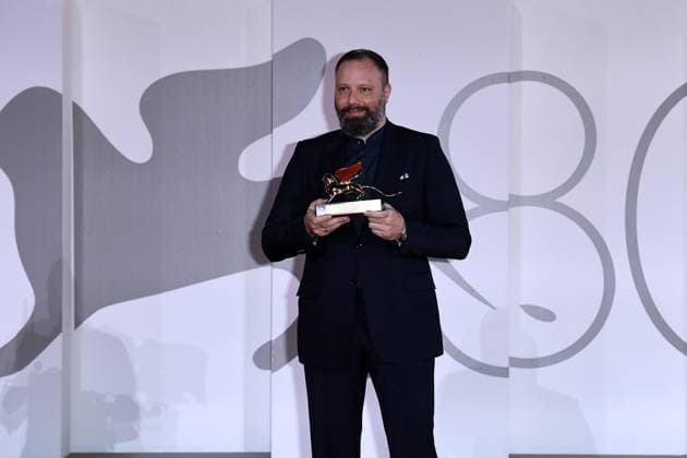 80th Venice Film Festival 2023, Awards ceremony - Awards ceremony . Pictured: GOLDEN LION for best film to: POOR THINGS by Yorgos Lanthimos  Copyright: xAlbertoxTerenghix xipa-agency.nex xPoolxPhotoxEventsx02x IPA_IPA40181906
