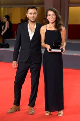 Ilan Cohen and Marion Burger with the immersive performance award at Emperor at the photocall with the Biennale di Venezia 2023 80 Venice International Film Festival at Palazzo del Casino Venice, 09 09 2023. Foto:xA.xM.xTinghinox xFuturexImagex preistraeger_3934