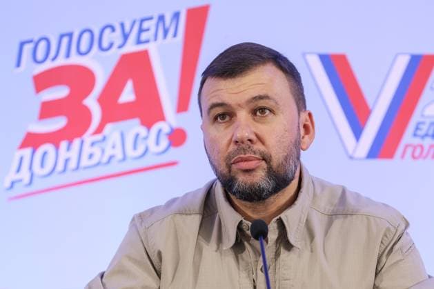 News Themen der Woche KW36 News Bilder des Tages RUSSIA, DONETSK - SEPTEMBER 10, 2023: Denis Pushilin, acting Head of the Donetsk People s Republic, gives a press conference on the preliminary results of Single Voting Day in the 2023 regional elections. Dmitry Yagodkin TASS  62045326