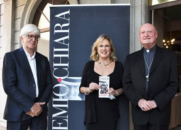 Milan,Italy Card.Gianfranco Ravasi Chiara Lifetime Achievement Award 2023 at the Tale Festival 2023 talks and answers Beppe Severgnini s questions about the church and social life today In the photo:Card.Gianfranco Ravasi,Bambi Lazzati director of the Chiari Award and Friends of Piero Chiara, Beppe Severgnini  Copyright: xNickxZonnax xipa-agency.netx xNickxZonnax IPA_IPA40209924