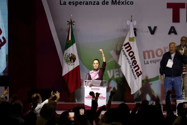September 10, 2023, Mexico City, Mexico: Claudia Sheinbaum Pardo receives the certificate as candidate for the Defense of Transformation by the National Regeneration Movement party or presidential candidate in the National Council at the WTC in Mexico City. on September 10, 2023 in Mexico City, Mexico Mexico City Mexico - ZUMAe321 20230910_zia_e321_013 Copyright: xLuisxBarronx