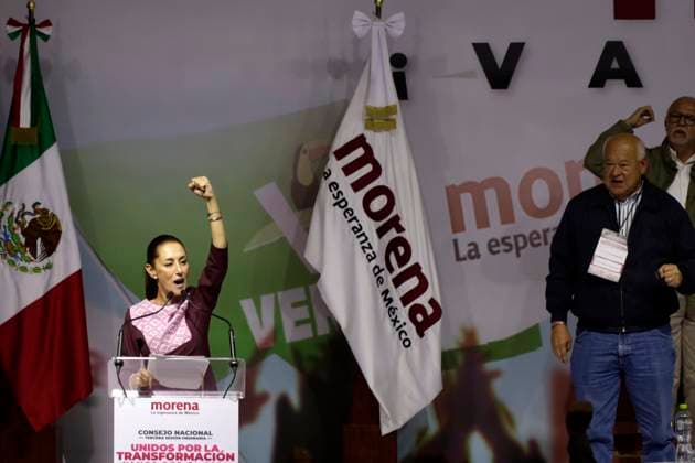 September 10, 2023, Mexico City, Mexico: Claudia Sheinbaum Pardo receives the certificate as candidate for the Defense of Transformation by the National Regeneration Movement party or presidential candidate in the National Council at the WTC in Mexico City. on September 10, 2023 in Mexico City, Mexico Mexico City Mexico - ZUMAe321 20230910_zia_e321_015 Copyright: xLuisxBarronx