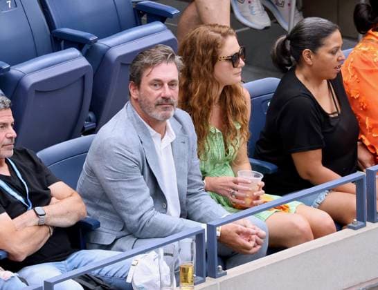 Celebs Attend US Open - NYC John Hamm and Anna Osceola attend the men s final at The US Open in New York City, NY, USA on September 10, 2023. Photo by Dylan Travis ABACAPRESS.COM New York City NY United States  Copyright: xDylanxTravis ABACAx 867151_009 DylanxTravis ABACAx 867151_009