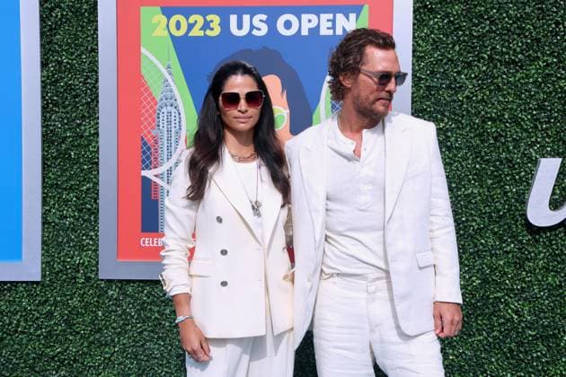 Celebs Arrive At US Open - NYC Matthew McConaughey with his wife Camila Alves arrive at the Men s final of The US Open in New York City, NY, USA on September 10, 2023. Photo by Charles Guerin ABACAPRESS.COM New York City NY United States  Copyright: xGuerinxCharles ABACAx 867166_052 GuerinxCharles ABACAx 867166_052