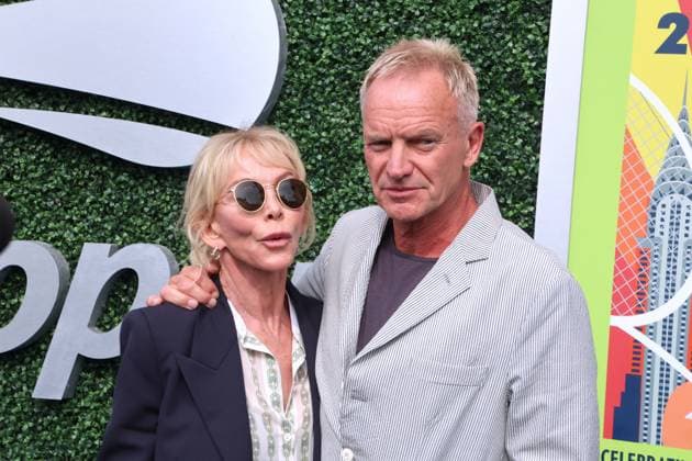 Celebs Arrive At US Open - NYC Sting with his wife Trudie Styler arrive at the Men s final of The US Open in New York City, NY, USA on September 10, 2023. Photo by Charles Guerin ABACAPRESS.COM New York City NY United States  Copyright: xGuerinxCharles ABACAx 867166_071 GuerinxCharles ABACAx 867166_071
