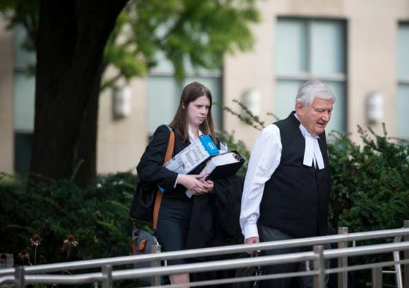 September 11, 2023, Toronto, ONT, CANADA: Brian Greenspan, the lawyer representing Peter Nygard, arrives at the Toronto Court House, on Monday, September 11, 2023. Toronto CANADA  - ZUMAc35_ 20230911_zaf_c35_011 Copyright: xTijanaxMartinx