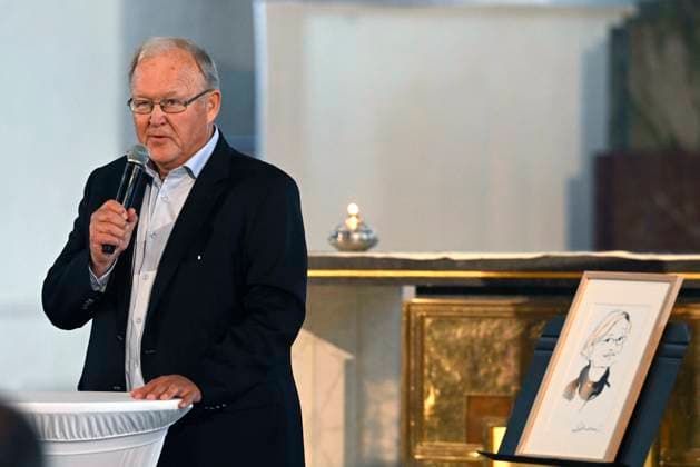 STOCKOHLM 20230911 Former prime minister and former chairman of the Social Democrats Göran Persson speaks at a memorial ceremony in Katarina Church 20 years after Anna Lindhs death In connection with the ceremony, the Anna Lindh Prize will be awarded to the Belarusian opposition leader and former presidential candidate Svetlana Tichanovskaya Stockholm Sweden x10080x  Copyright: xFredrikxSandberg TTx ANNA LIND-PRISET 2023 TTABB0000000000212971