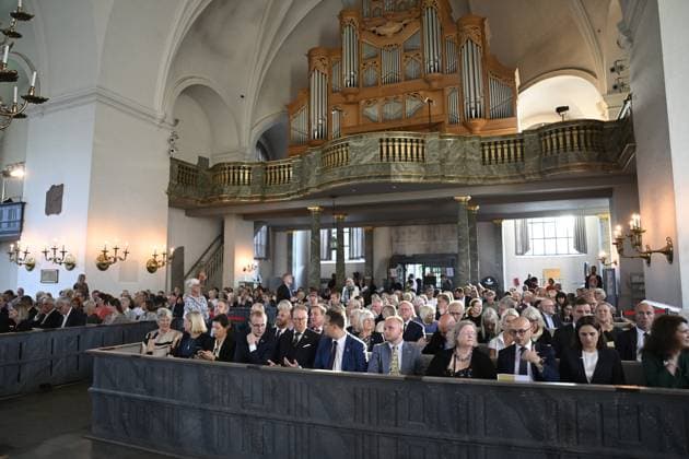 STOCKOHLM 20230911 The Anna Lindh Prize is awarded to Belarusian opposition leader and former presidential candidate Svetlana Tikhanovskaya at a memorial ceremony in Katarina Church 20 years after Anna Lindhs passing Stockholm Sweden x10080x  Copyright: xFredrikxSandberg TTx ANNA LIND-PRISET 2023 TTABB0000000000212983