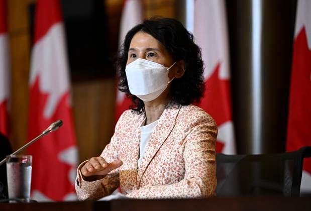 September 12, 2023, Ottawa, ON, CAN: Chief Public Health Officer of Canada Dr. Theresa Tam speaks during a news conference on COVID-19 vaccines and other public health concerns, in Ottawa, on Tuesday, Sept. 12, 2023. Ottawa CAN  - ZUMAc35_ 20230912_zaf_c35_014 Copyright: xJustinxTangx
