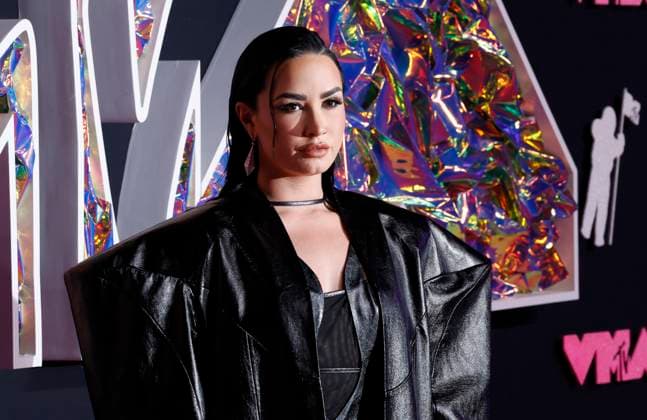 Demi Lovato arrives on the red carpet at the 2023 MTV Video Music Awards VMA s at the Prudential Center in Newark, New Jersey, on Tuesday, September 12, 2023.  NYP20230912130 JOHNxANGELILLO