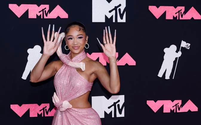 Entertainment Themen der Woche KW37 Entertainment Bilder des Tages Saweety arrives on the red carpet at the 2023 MTV Video Music Awards VMA s at the Prudential Center in Newark, New Jersey, on Tuesday, September 12, 2023.  NYP20230912134 JOHNxANGELILLO